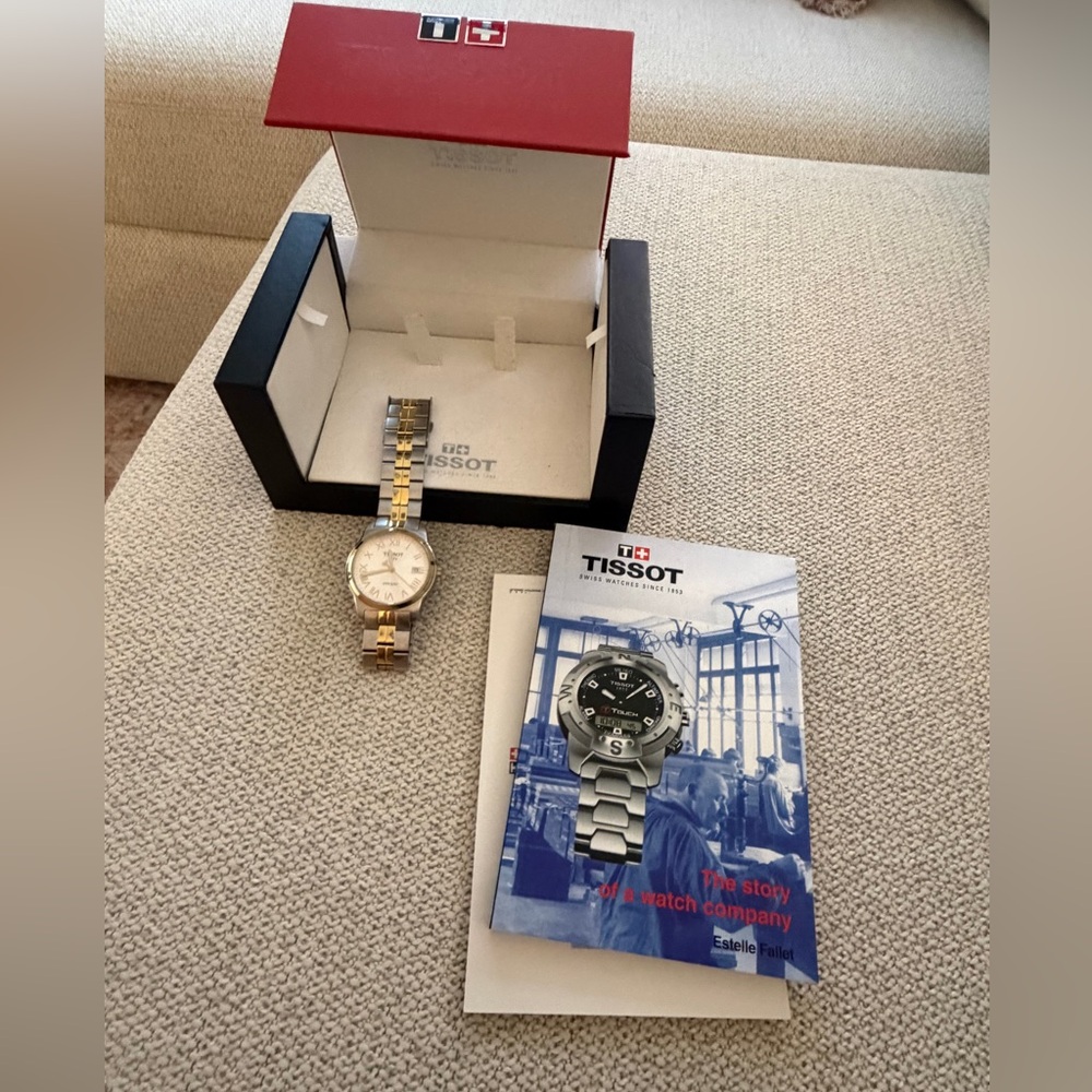 Tissot Gold and Silver Watch